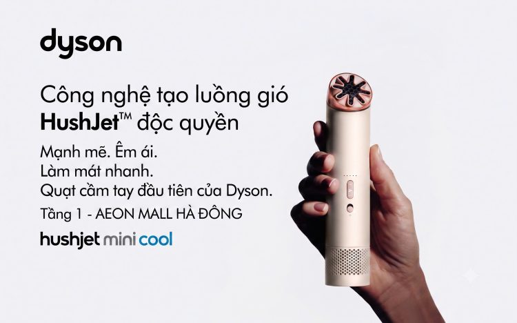 ✨ CHÍNH THỨC RA MẮT QUẠT CẦM TAY DYSON HUSHJET™  MINI COOL ✨​